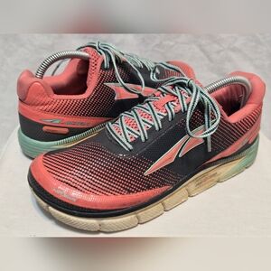 Altra Torin 2.5 Running Shoes Coral Black Aqua Athletic Sneakers Womens Sz 9